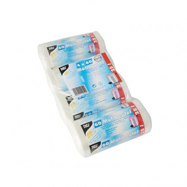240 Müllbeutel, HDPE 25 l 52 cm x 50 cm transparent