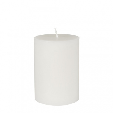 Stumpenkerze Ø 70 mm 100 mm weiss aus 100% Stearin, durchgefärbt