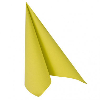 50 Servietten -ROYAL Collection- 1/4-Falz 40 cm x 40 cm limonengrün