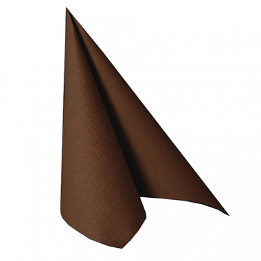 50 Servietten -ROYAL Collection- 1/4-Falz 40 cm x 40 cm braun