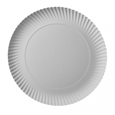 100 Teller, Pappe -pure- rund Ø 29 cm 2 cm weiss