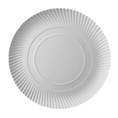 100 Teller, Pappe -pure- rund Ø 32 cm 2 cm weiss