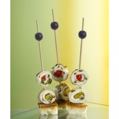 250 Fingerfood - Spieße 12,5 cm -Black Pearl-