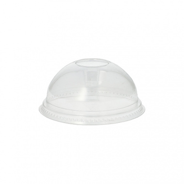 50 Dom-Deckel -Hurricane-, PET rund Ø 9,5 cm 4,5 cm glasklar -ohne Lochung-