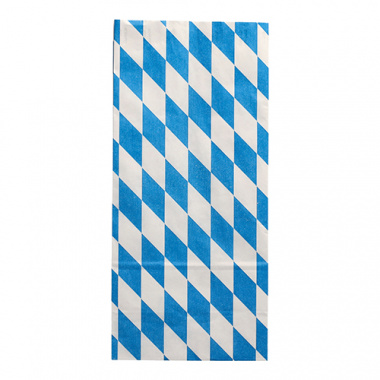 100 Hähnchenbeutel, Papier mit Alu-Einlage 28 cm x 13 cm x 8 cm -Bayrisch blau- 1/1