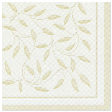 50 Servietten ROYAL Collection 1/4-Falz 40 cm x 40 cm champagner New Mediterran