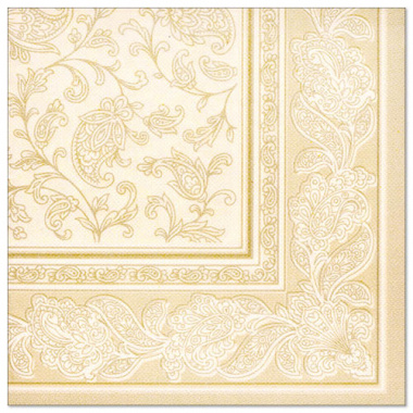 50 Servietten ROYAL Collection 1/4-Falz 40 cm x 40 cm champagner Ornaments