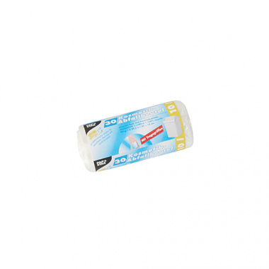30 Müllbeutel mit Tragegriffen, HDPE 10 l 42 cm x 39,5 cm transparent