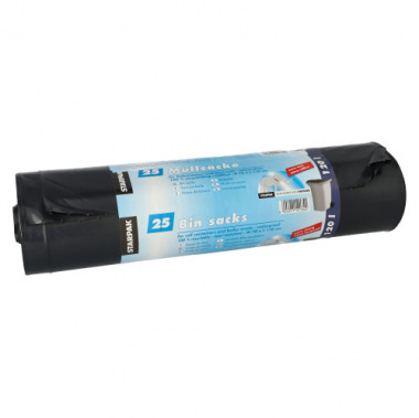 25 Müllsäcke, LDPE 120 l 110 cm x 70 cm grau