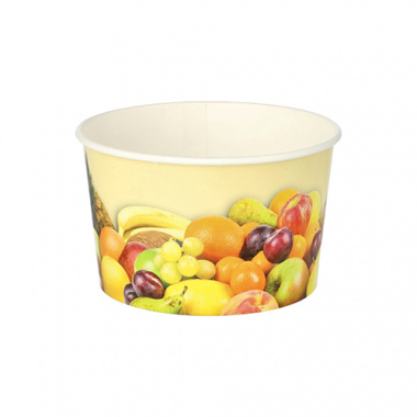 200 Eisbecher, Pappe rund 250 ml  10 cm 6 cm -Frchte-