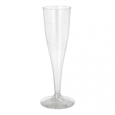 10 Stiel-Gläser für Sekt, PS 0,1 l Ø 5,1 cm 17 cm glasklar einteilig