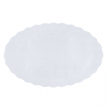 500 Plattenpapiere oval 36,5 cm x 23,5 cm weiss