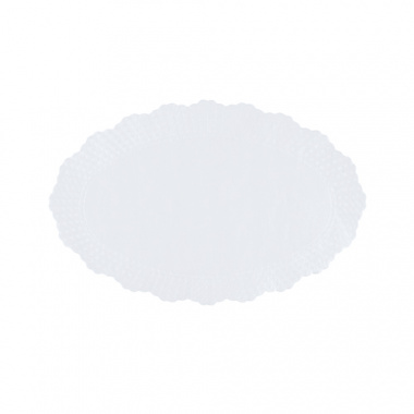 500 Plattenpapiere oval 29 cm x 18 cm weiss