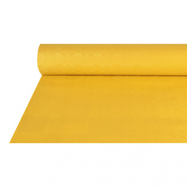 Papiertischtuch mit Damastprgung 50 m x 1 m gelb