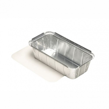 10 Schalen, Alu + Einlegdeckel, Pappe PE beschichtet eckig 1 l 21,4 cm x 11 cm x 5,4 cm