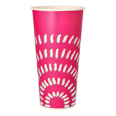 50 Trinkbecher, Pappe 0,5 l Ø 8,95 cm 16,83 cm weiss