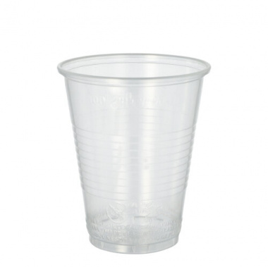 50 Trinkbecher, PP 0,3 l Ø 9,5 cm 11,1 cm transparent mit Schaumrand