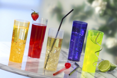 10 Gläser für Longdrinks, PS 0,3 l Ø 5,85 cm 15,2 cm gelb