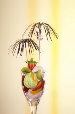 100 Deko-Picker 15,5 cm -Feuerwerk- multicolor