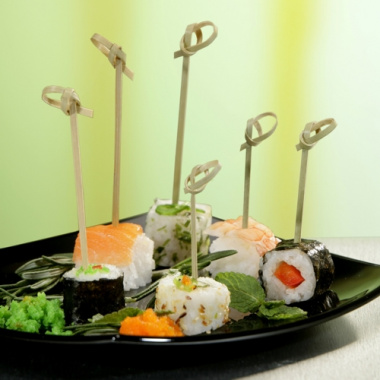 250 Fingerfood - Spieße 10 cm -Knoten-