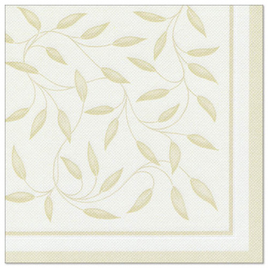 20 Servietten \ROYAL Collection\ 1/4-Falz 40 cm x 40 cm champagner \New Mediterran\- 16926