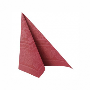 20 Servietten \ROYAL Collection\ 1/4-Falz 40 cm x 40 cm bordeaux \Ornaments\- 17052