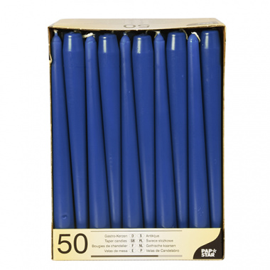 50 Leuchterkerzen Ø 2,2 cm 25 cm dunkelblau