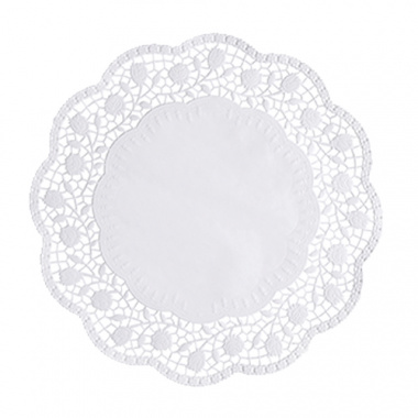 250 Tortenspitzen rund Ø 30 cm weiss