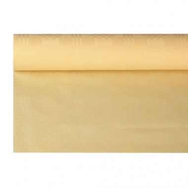 Papiertischtuch mit Damastprägung 8 m x 1,2 m creme