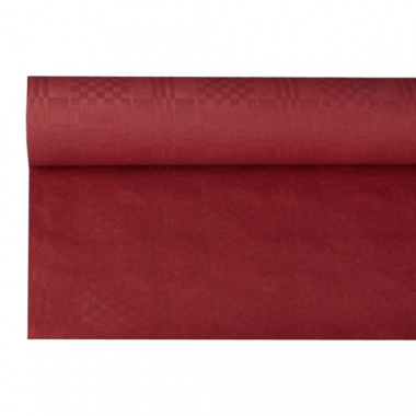 Papiertischtuch mit Damastprägung 8 m x 1,2 m bordeaux