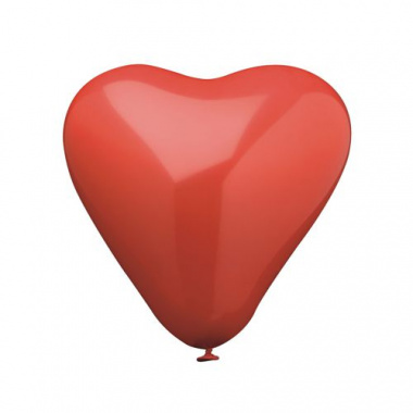 4 Luftballons  19 cm rot -Herz-