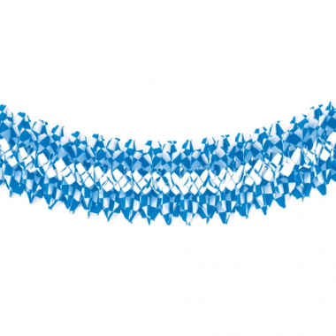 Großraumgirlande, Papier Ø 25 cm 10 m -Bayrisch Blau- schwer entflammbar