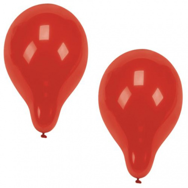100 Luftballons  25 cm rot