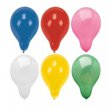 100 Luftballons rund  28 cm farbig sortiert