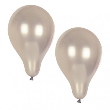10 Luftballons  25 cm silber