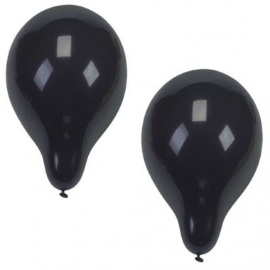 10 Luftballons  25 cm schwarz