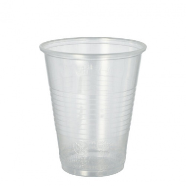 20 Trinkbecher, PP 0,3 l Ø 9,5 cm 11,1 cm transparent mit Schaumrand