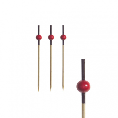 40 Fingerfood - Spieße 7 cm -Red Pearl-