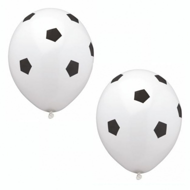 8 Luftballons  29 cm -Fuball- wei/schwarz