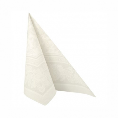 20 Servietten \ROYAL Collection\ 1/4-Falz 40 cm x 40 cm weiss \Ornaments\- 19947