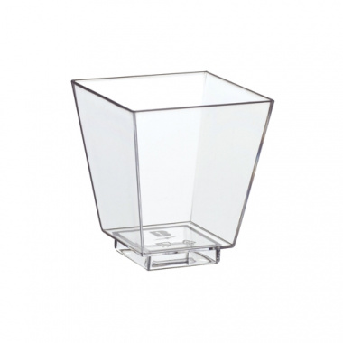 50 Fingerfood - Schalen eckig 5 cm x 4,5 cm x 4,5 cm glasklar Kunststoff