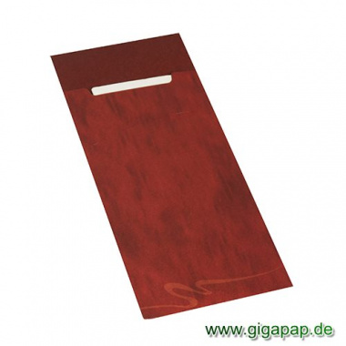 520 Bestecktaschen 20 cm x 8,5 cm bordeaux inklusive weißer Serviette 33x33 cm