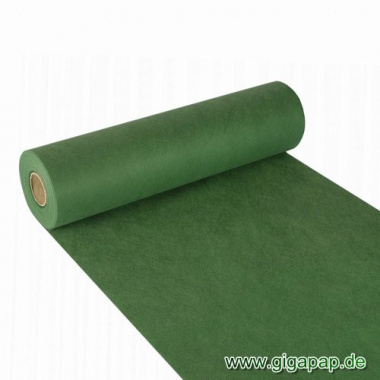 Tischläufer, stoffähnlich, Vlies soft selection 24 m x 40 cm dunkelgrün auf Rolle