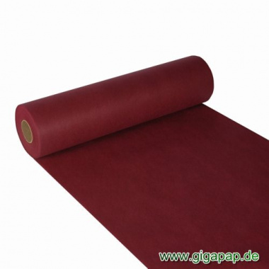Tischläufer, stoffähnlich, Vlies soft selection 24 m x 40 cm bordeaux auf Rolle