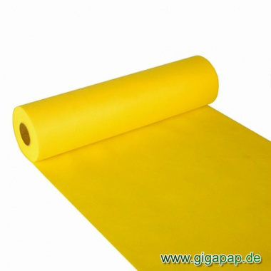 Tischläufer, stoffähnlich, Vlies soft selection 24 m x 40 cm gelb auf Rolle