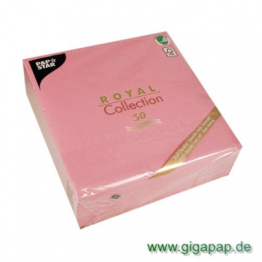 50 Servietten -ROYAL Collection- 1/4-Falz 40 cm x 40 cm rosa