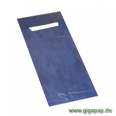 520 Bestecktaschen 20 cm x 8,5 cm blau inklusive weißer Serviette 33x33 cm