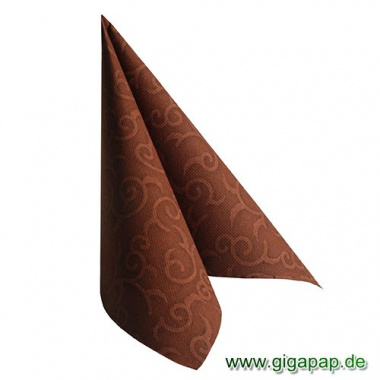 50 Servietten ROYAL Collection 1/4-Falz 40 cm x 40 cm braun Casali