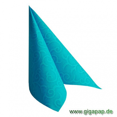 50 Servietten ROYAL Collection 1/4-Falz 40 cm x 40 cm türkis Casali
