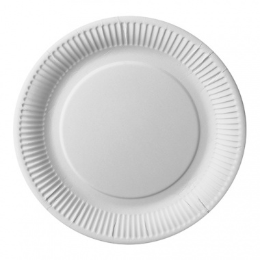 25 Teller, Pappe -pure- rund Ø 26 cm weiss extra stark